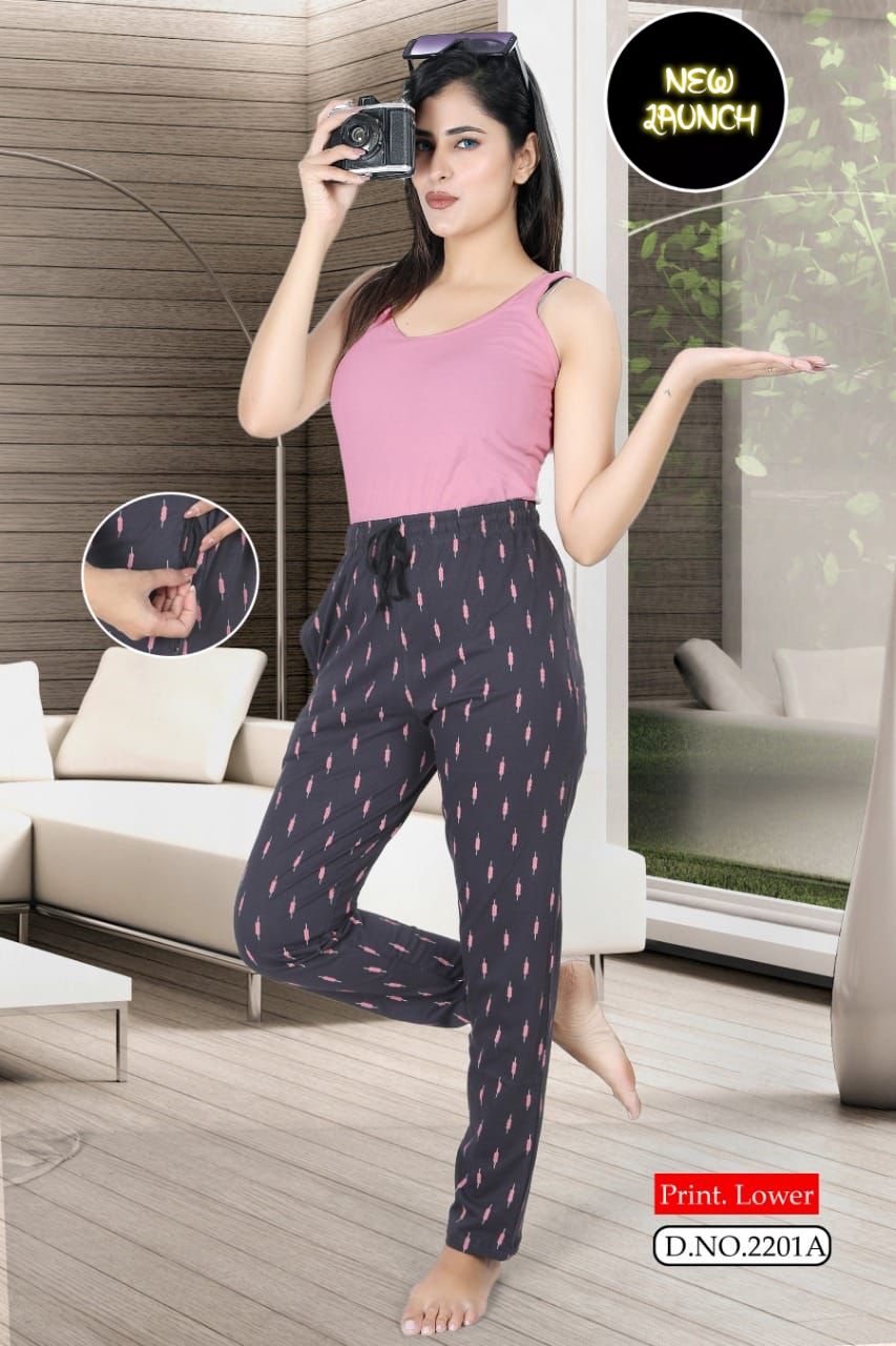 Summer Special 2201 Wholesale Cotton Night Pant Catalog
